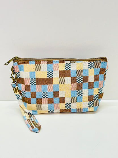 Neceser Grande Cuadros Tostado