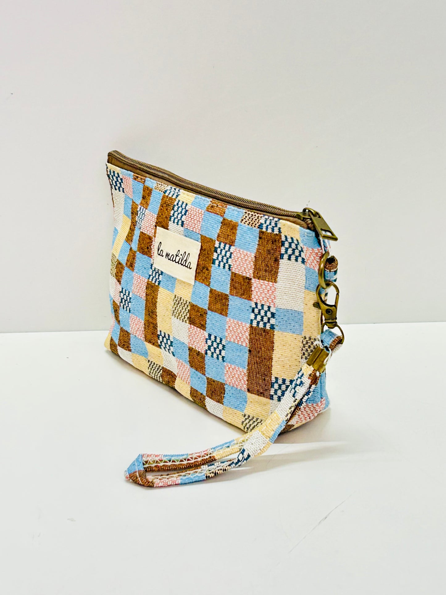 Neceser Grande Cuadros Tostado