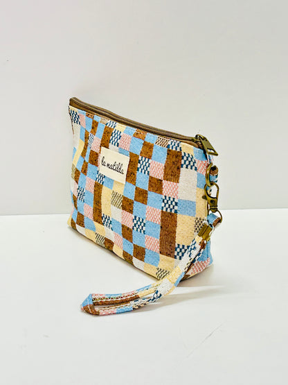 Neceser Grande Cuadros Tostado