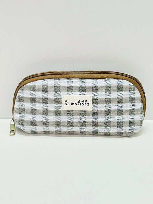 Portatodo sin asa Gingham Gris