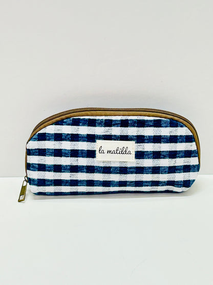 Portatodo sin asa Gingham Azul Marino