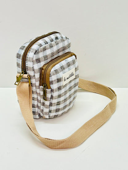 Bolso Cuelga Móvil Ghingham Gris