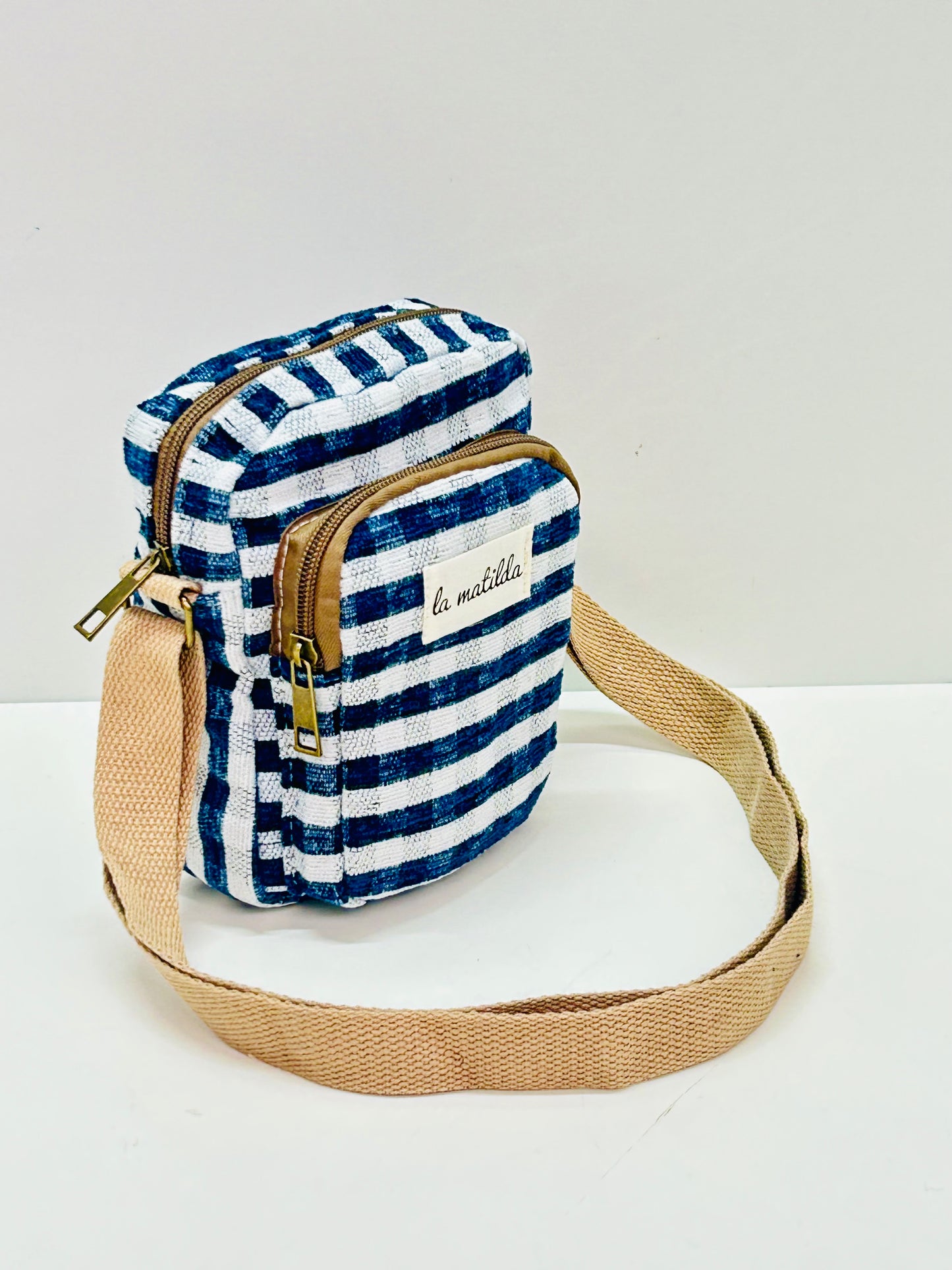 Bolso Cuelga Móvil Ghingham Marino