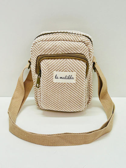 Bolso Cuelga Móvil Espiga Beige