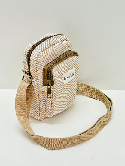 Bolso Cuelga Móvil Espiga Beige