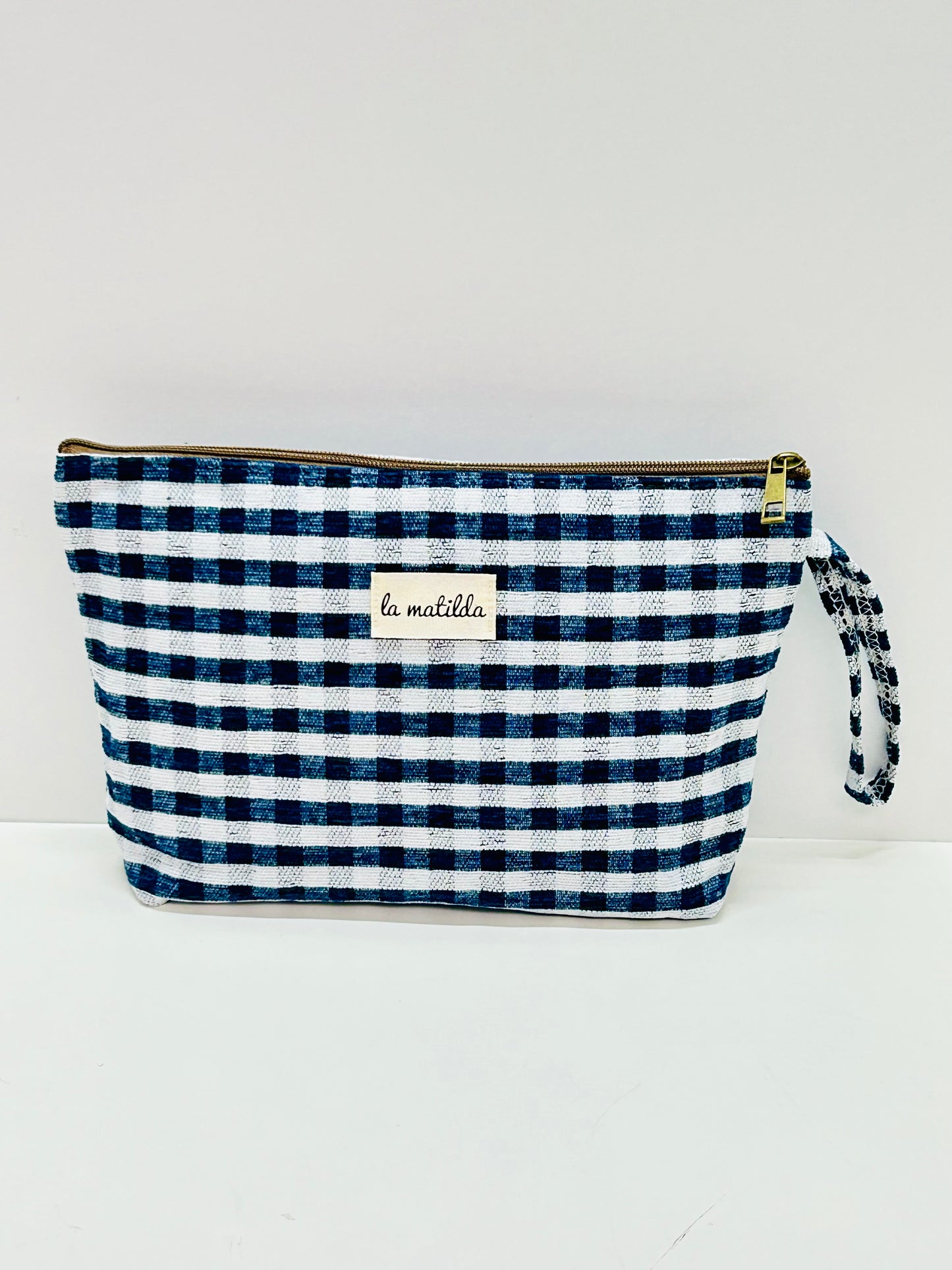 Neceser Maxi Gingham Marino