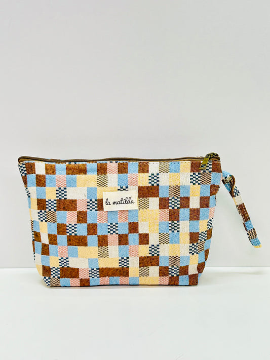 Neceser Maxi Cuadros Tostado