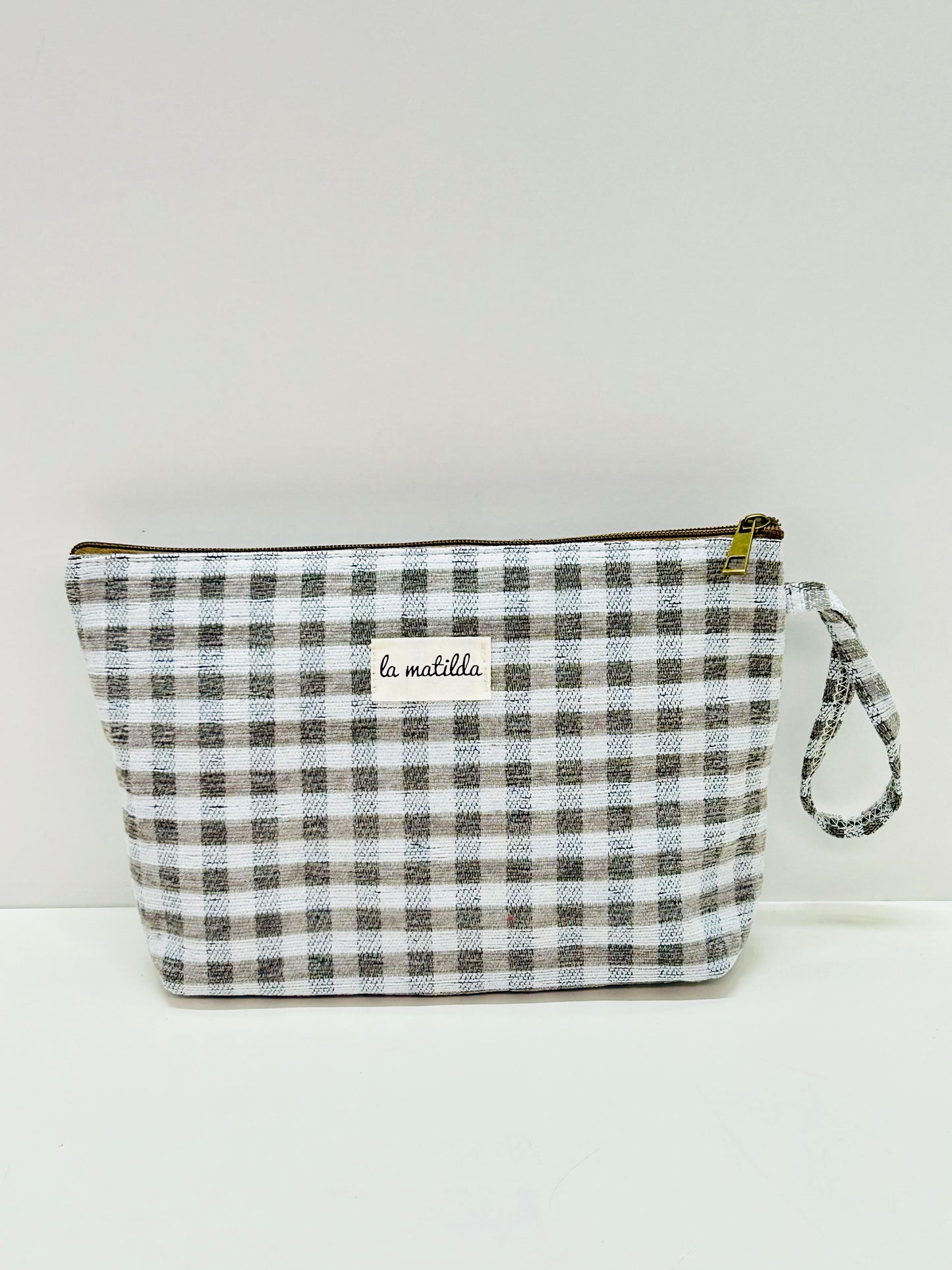 Neceser Maxi Gingham Gris-Gris