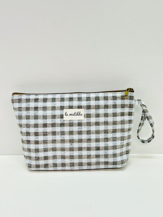 Neceser Maxi Gingham Gris-Gris