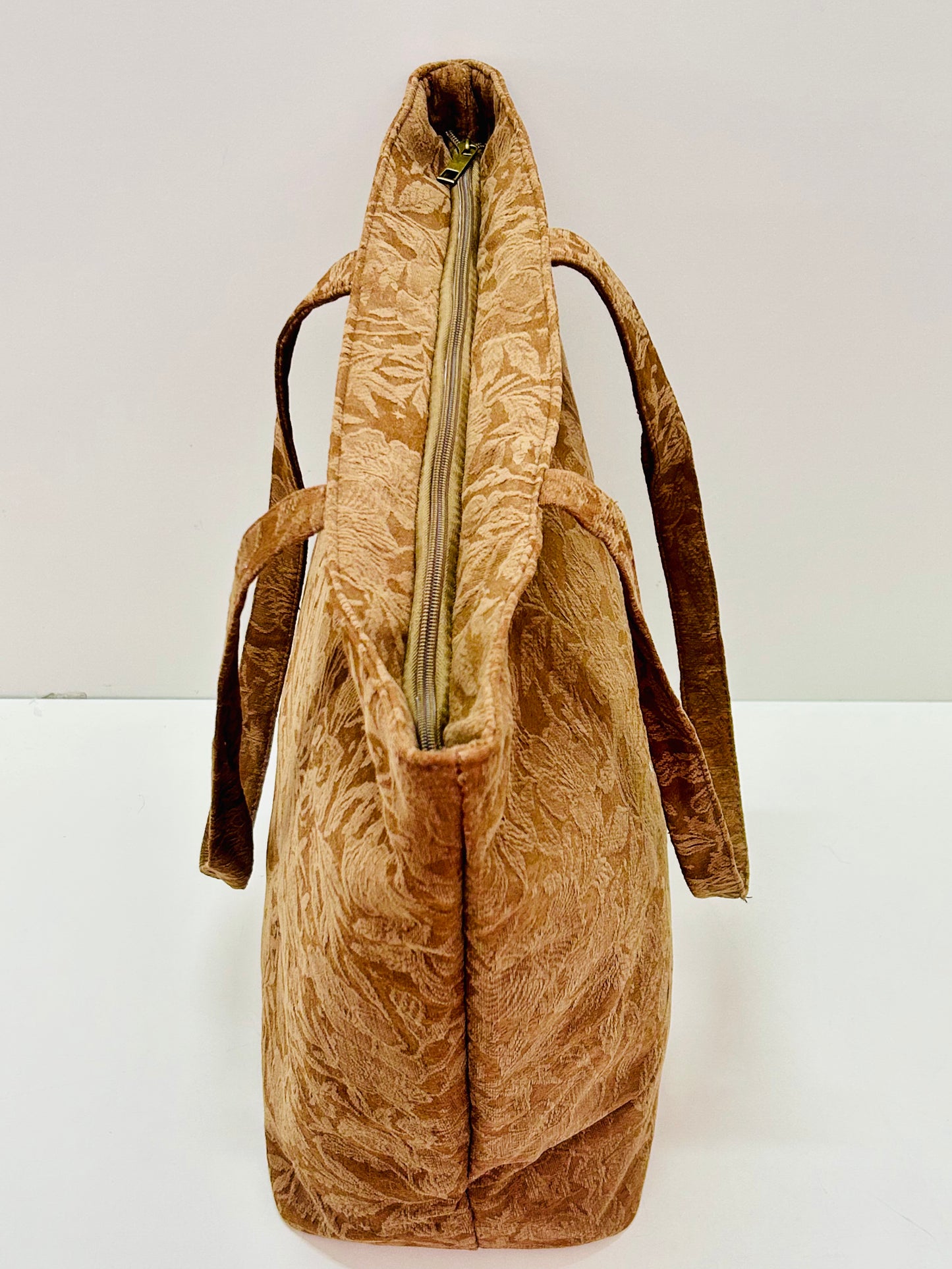 Bolsa Tote Bag Grande Tostado Flor