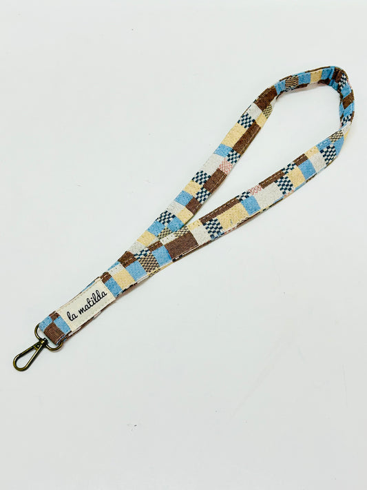 Cuelga llaves La Matilda Cuadros Tostado