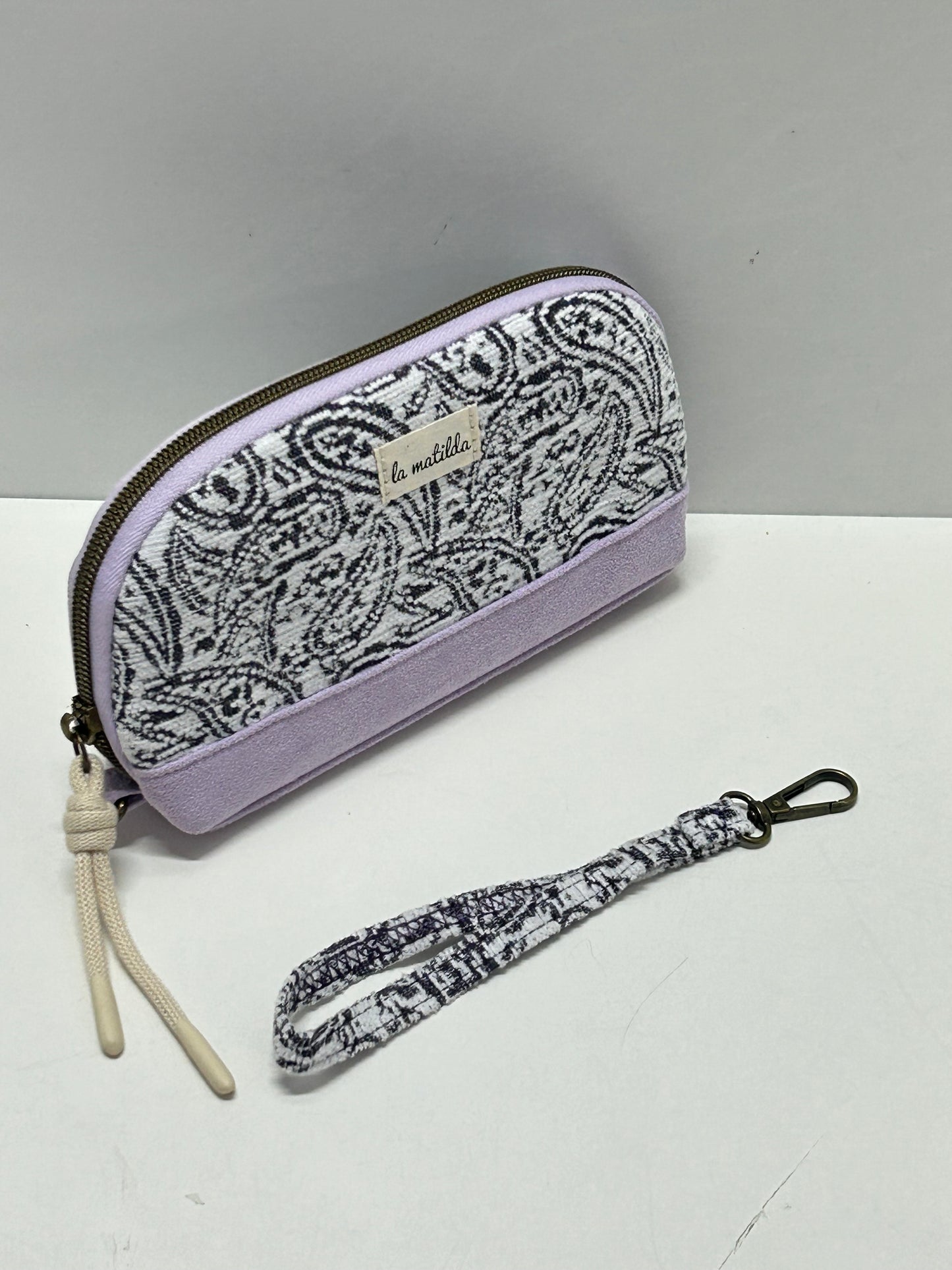 Portatodo con asa Hojas Morado