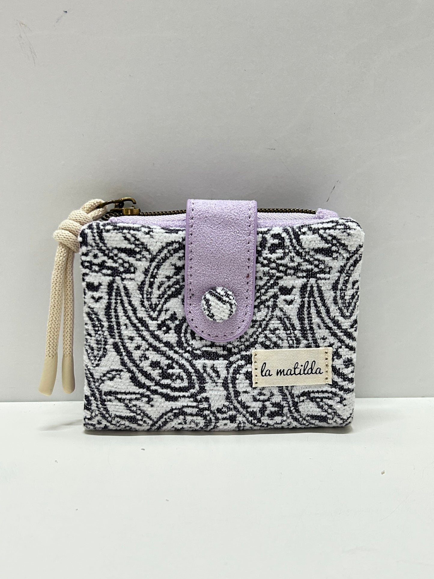 Cartera Pequeña Hojas Morado