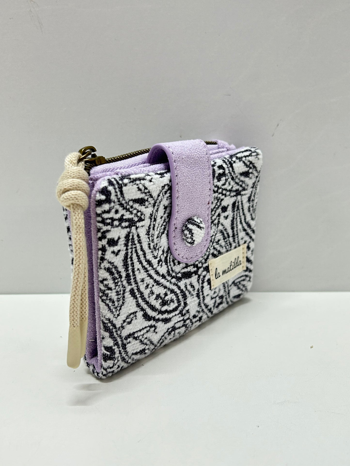 Cartera Pequeña Hojas Morado