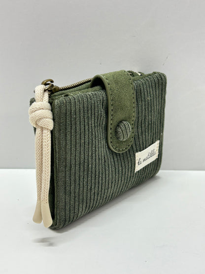 Cartera Pequeña Pana Oliva