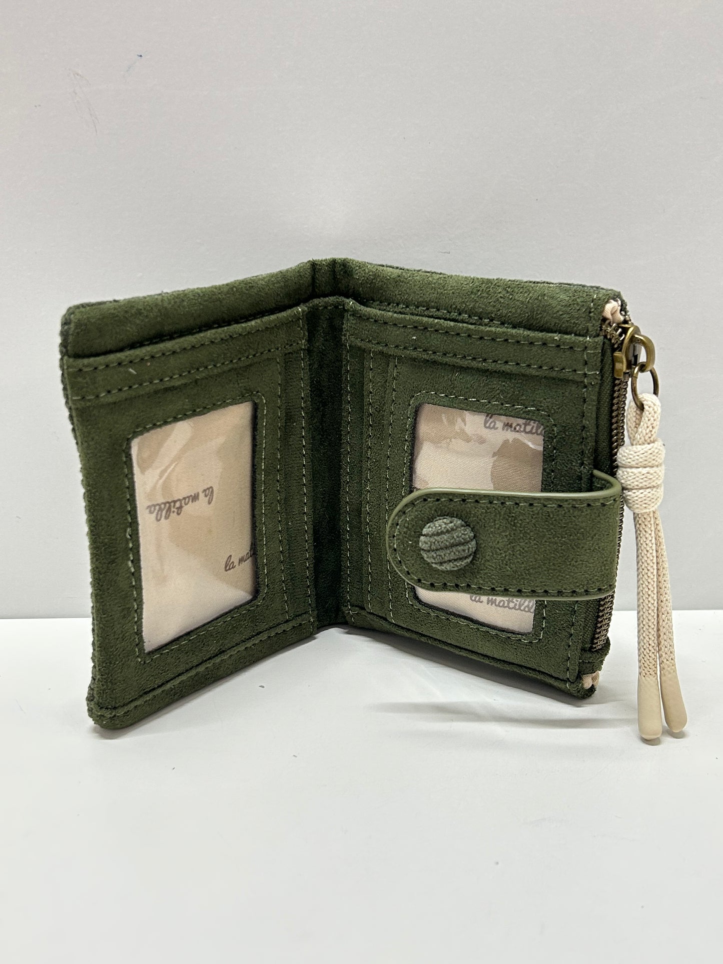 Cartera Pequeña Pana Oliva