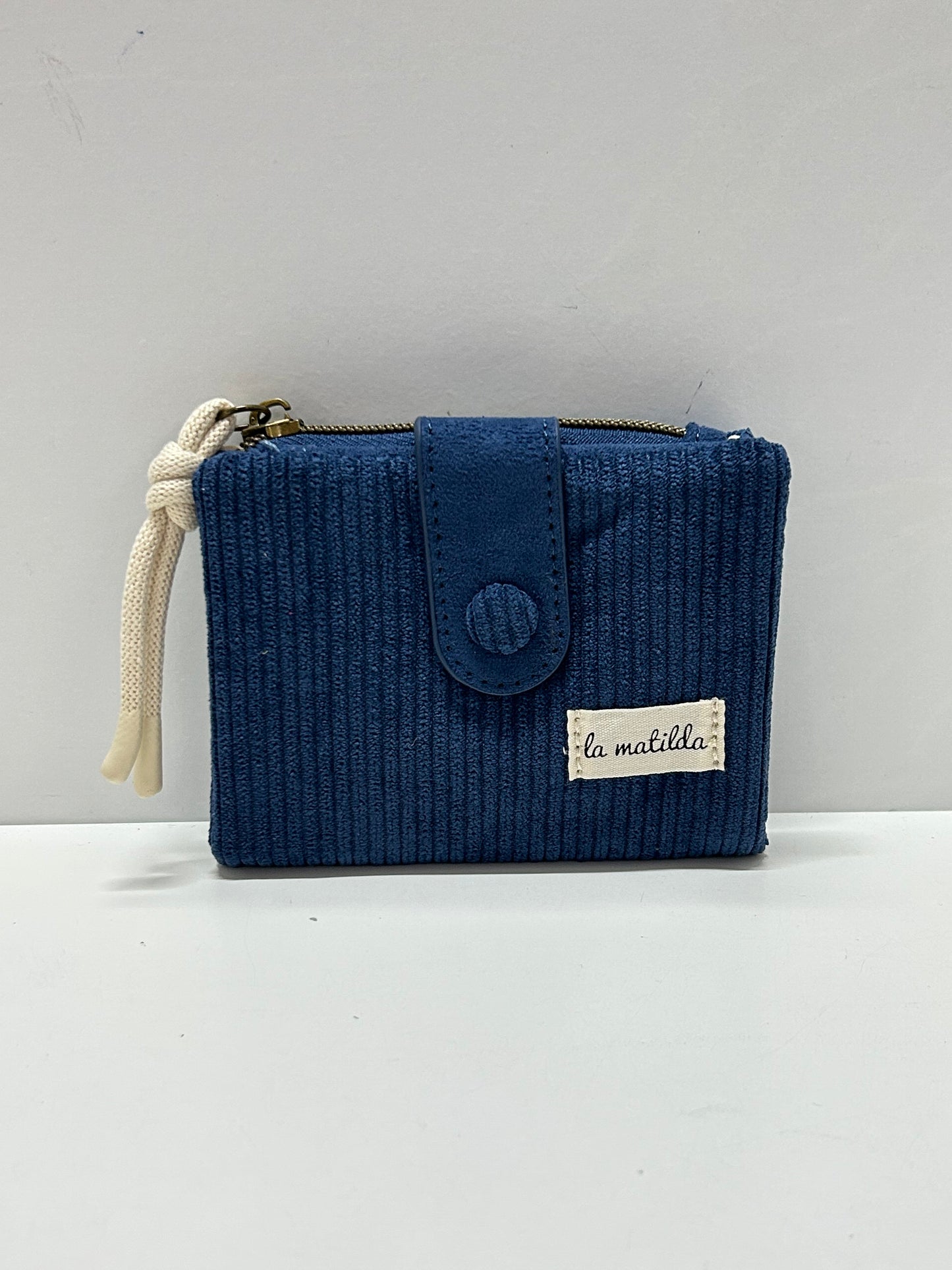 Cartera Pequeña Pana Azulón