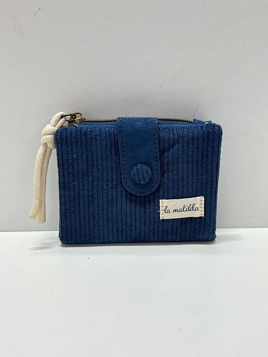 Cartera Pequeña Pana Azulón