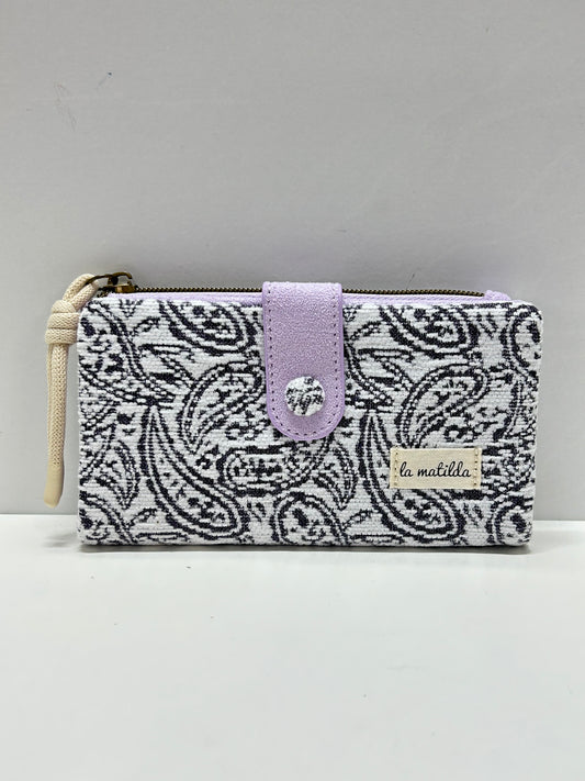 Cartera Grande Hojas Morado