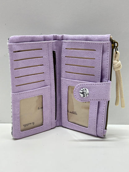Cartera Grande Hojas Morado