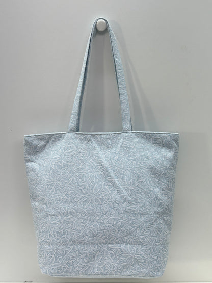 Bolsa Tote Bag Grande Celeste Flor