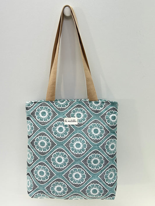 Bolsa Tote Bag Flor Celeste