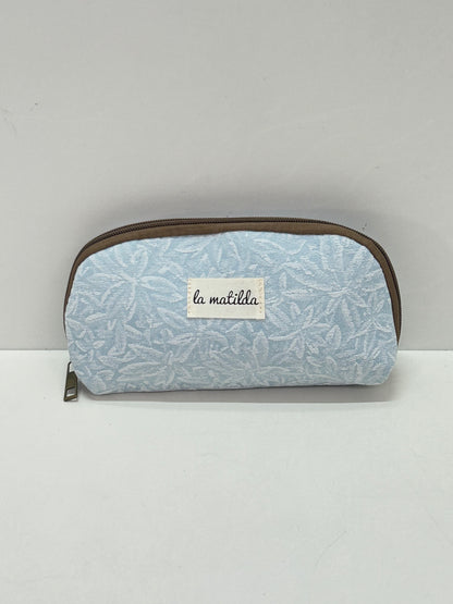 Portatodo sin asa azul celeste Unicolor Flores