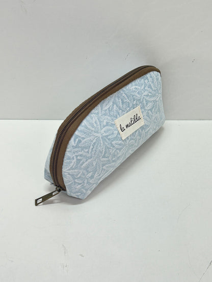 Portatodo sin asa azul celeste Unicolor Flores