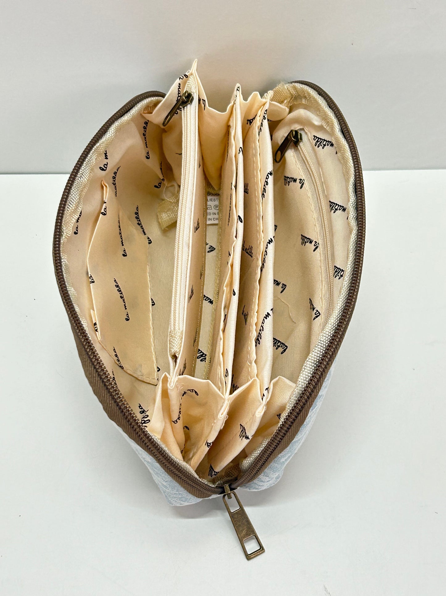 Portatodo sin asa Gingham Azul Marino