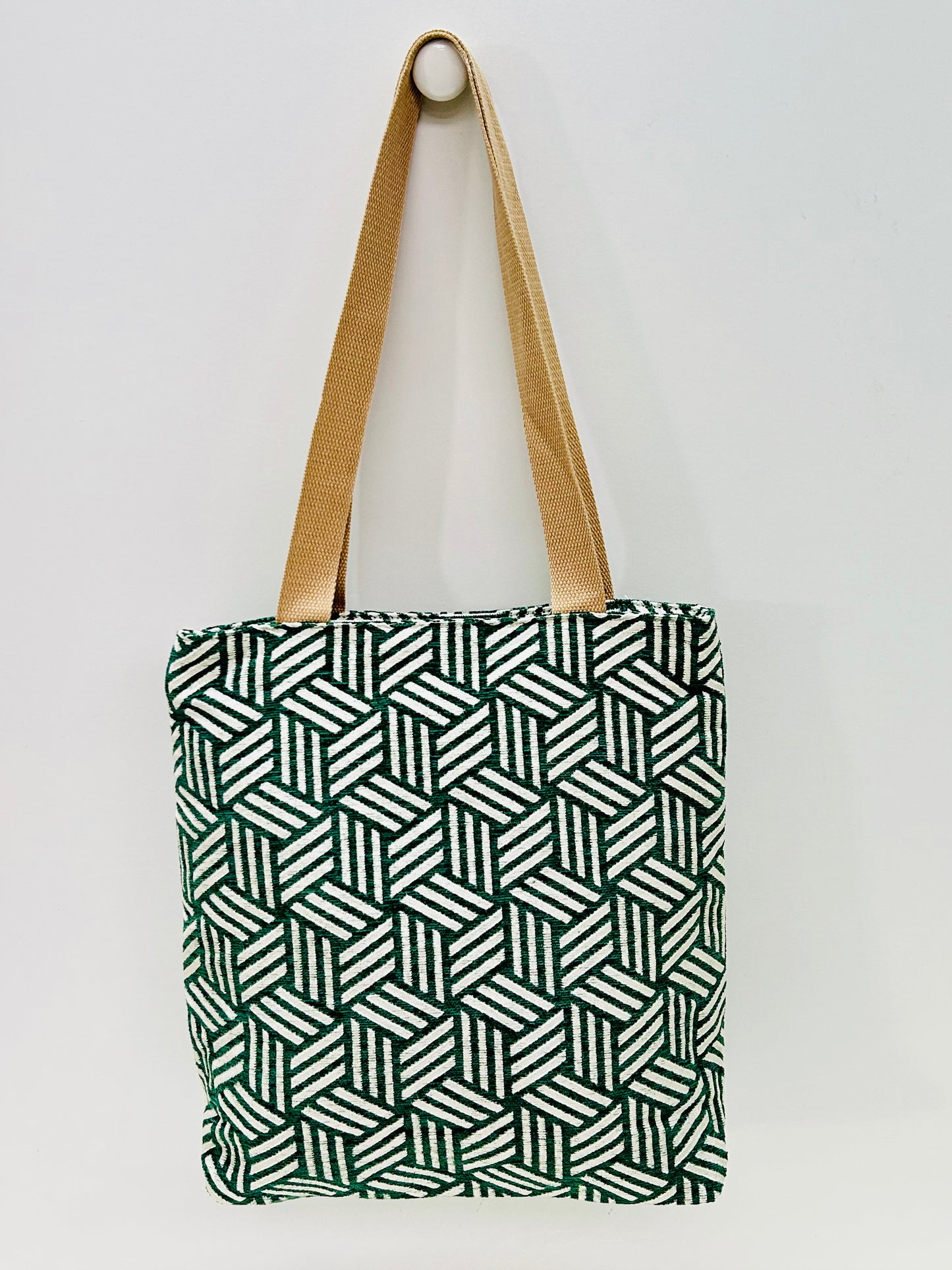 Bolsa Tote Bag Verde Hilo Plata