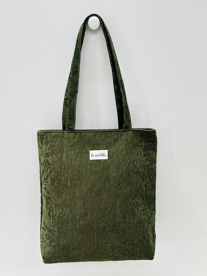 Bolsa Tote Bag Verde Flores