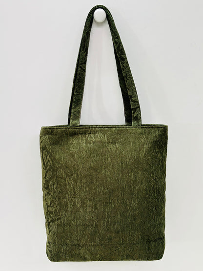 Bolsa Tote Bag Verde Flores