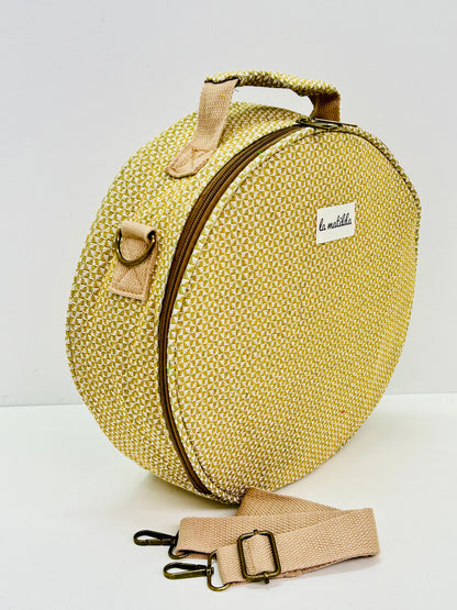 Bolso Bandolera Trama Mostaza