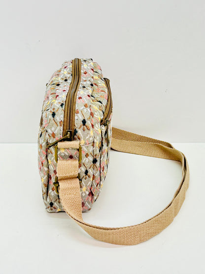 Bolso Bandolera Rombos beige