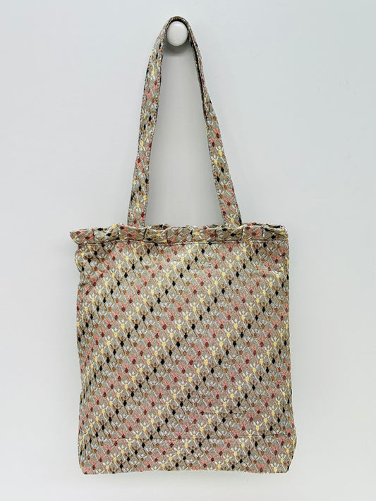 Bolsa Tote Bag Volantes Rombos beige