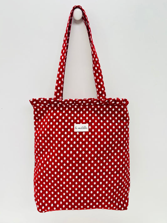 Bolsa Tote Bag Volantes Topos