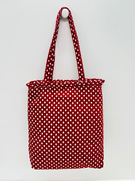 Bolsa Tote Bag Volantes Topos