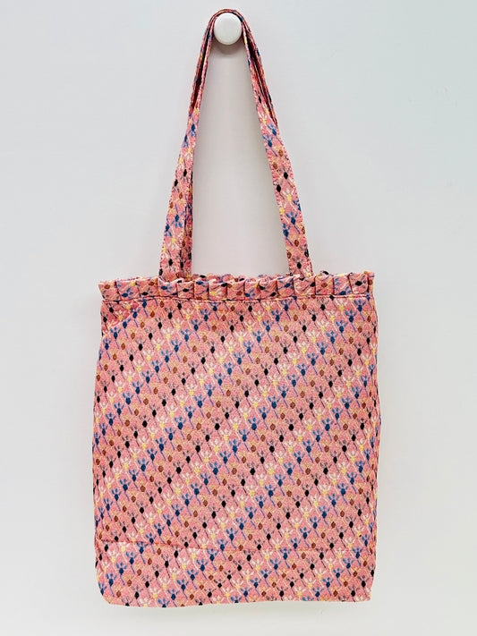 Bolsa Tote Bag Volantes Rombos rosa