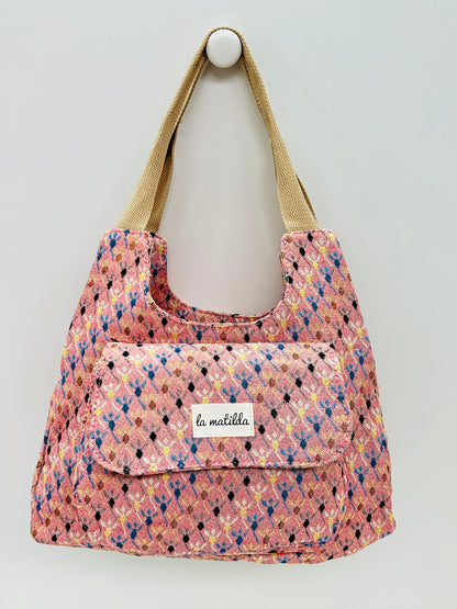 Bolso Pilar Rombos rosa