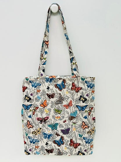 Bolsa Tote Mariposas blanco