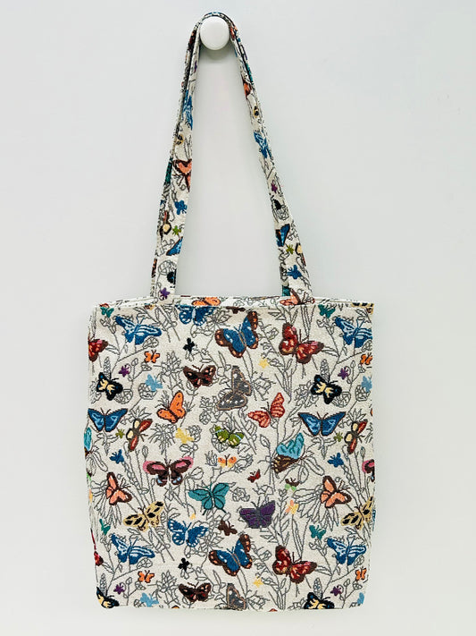 Bolsa Tote Mariposas blanco