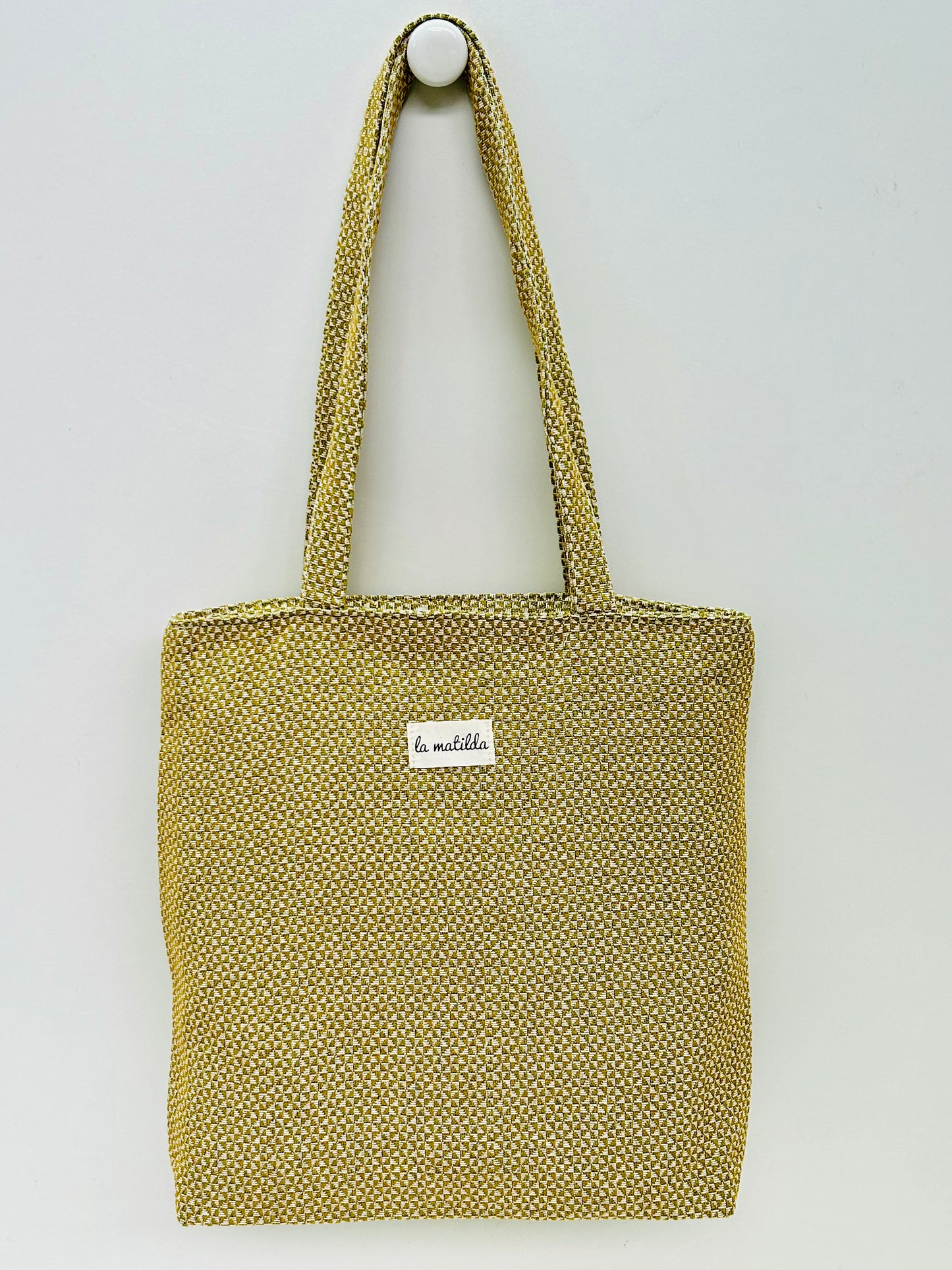 Bolsa Tote Trama Mostaza