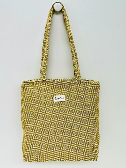Bolsa Tote Trama Mostaza