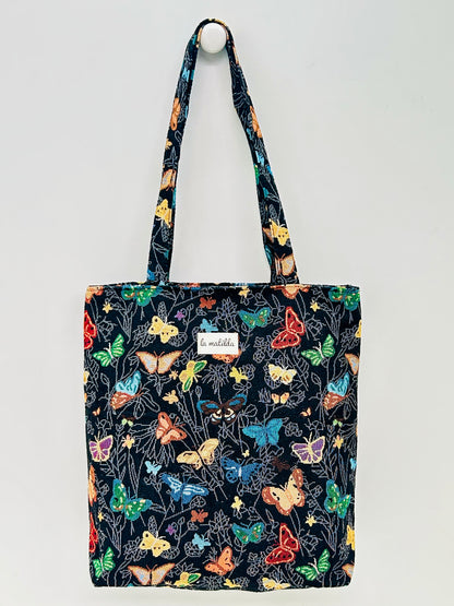 Bolsa Tote Mariposas negro