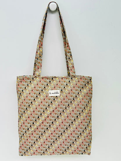 Bolsa Tote Rombos beige