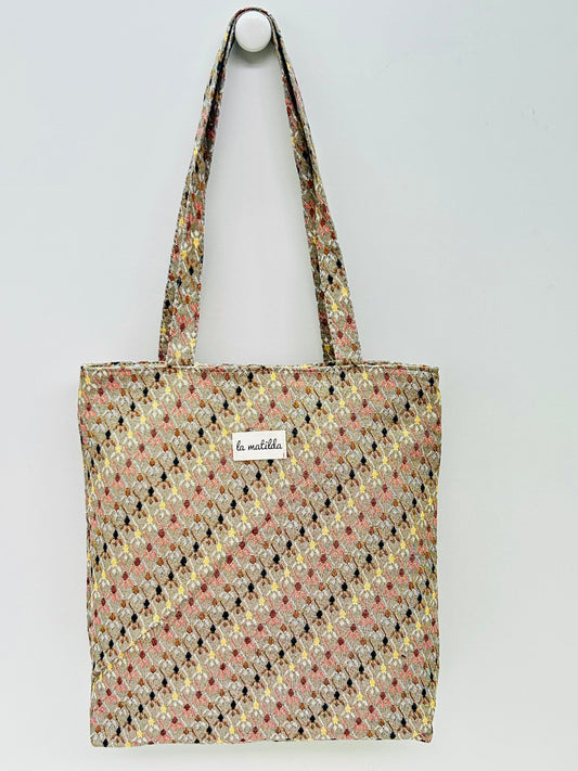 Bolsa Tote Rombos beige