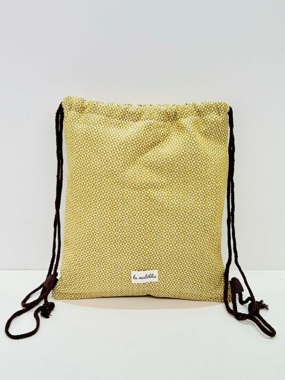 Mochila Cuerdas Trama mostaza