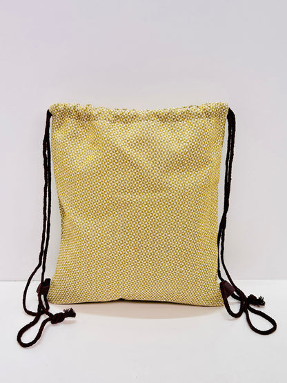 Mochila Cuerdas Trama mostaza