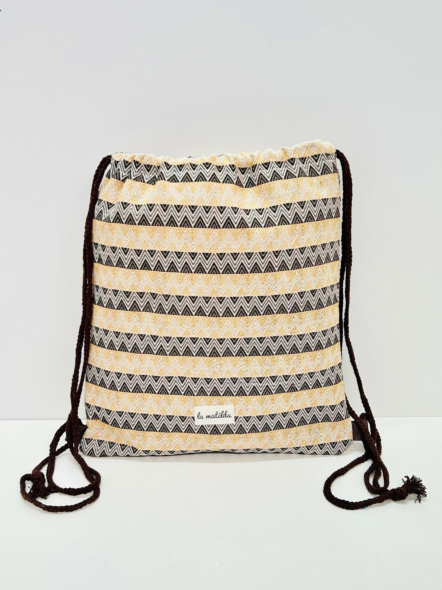 Mochila Cuerdas Zig Zag doble color
