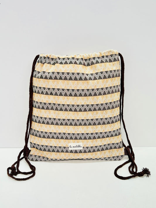 Mochila Cuerdas Zig Zag doble color